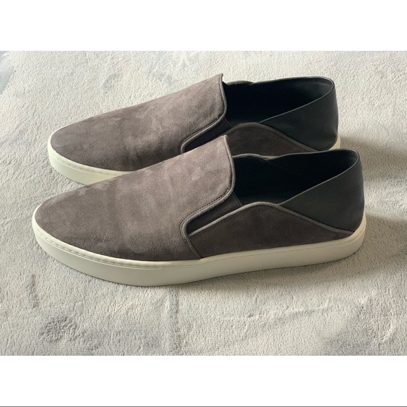Vince Garvey Gray Suede Slip On Sneakers Size 9.5 - Picture 2 of 7